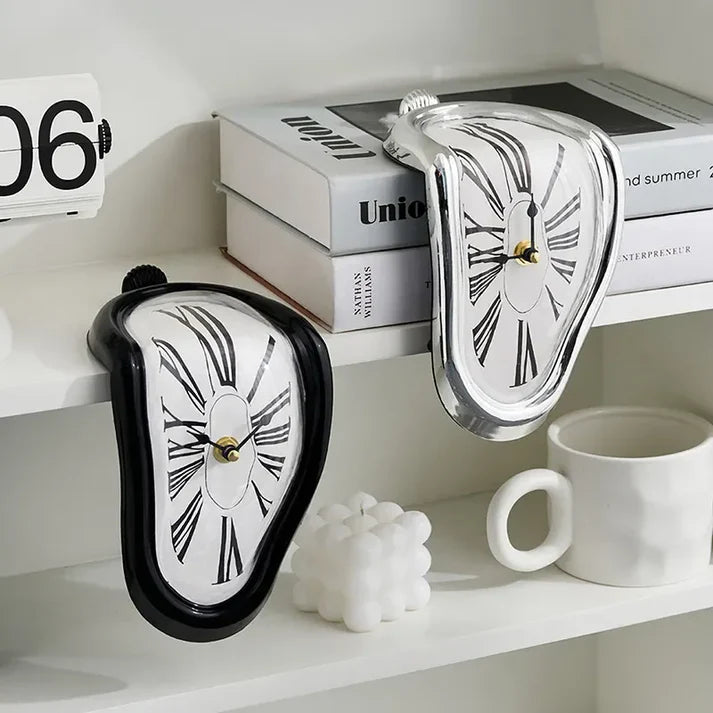 Surreal Melting Wall Clock Salvador Dali Style